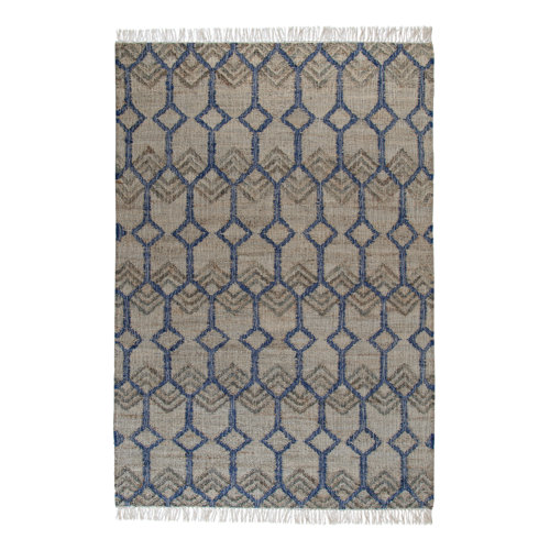Duran Handmade Jute/Sisal Gray/Blue Rug Joss & Main